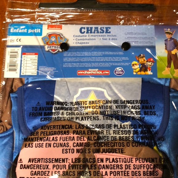 Paw Patrol Chase Children’s Costume! New! - Picture 5 of 6